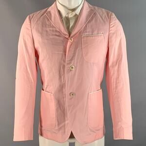 JUNYA WATANABE Chest Size S Pink Cotton Notch Lapel Sport Coat